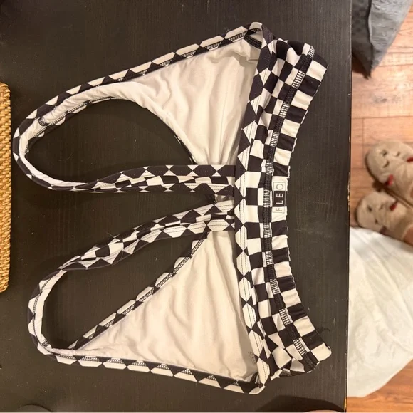 Checkered Black and White Bralette - Picture 2 of 3